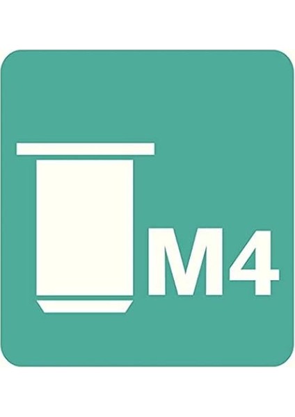 Blindnietmuttern, Ince Malzemeler Için, 20 Adet, Matkap Ucu Dahil, M4