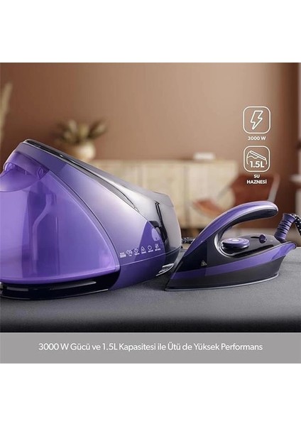 Jetsteam 1173H Buhar Kazanlı Ütü Mor Siyah indirimleri