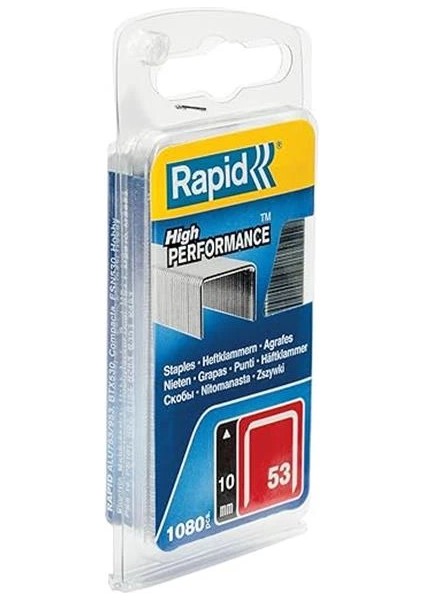 Rapid Feindrahtklammer Tip 53/10 Mm, 1080 Adet Blister, 40109504