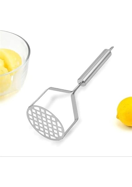 Patates Ezeceği Püre Yapıcı Lüks Paslanmaz Metal Patates Ezici 26 cm fırsatları