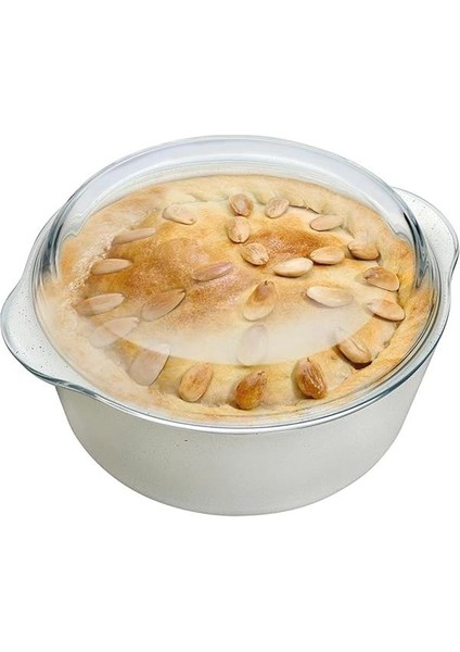 Pasabahce Non-Stick Cam Kapaklı Yuvarlak Tencere, Krem 3150CC, PB-59013-GR fiyatları