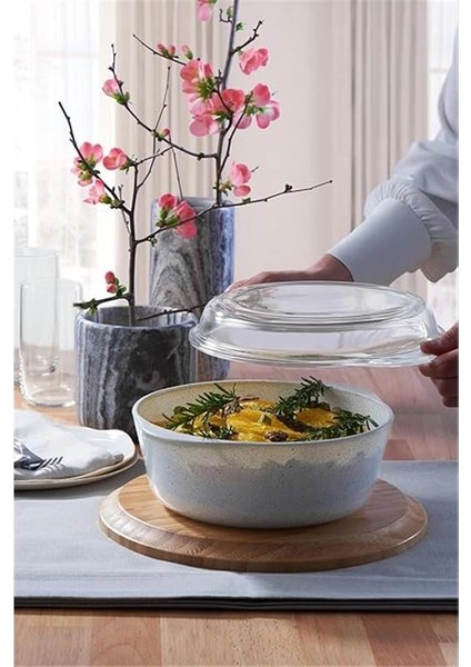 Pasabahce Non-Stick Cam Kapaklı Yuvarlak Tencere, Krem 3150CC, PB-59013-GR fırsatları