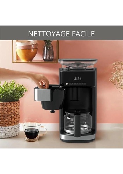 KM8328 Grind Aroma Kahve Makinesi, Öğütücülü | 24 Saat Zamanlayıcı | 180 G Çekirdek Kabı |