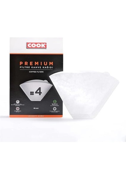 Premium Filtre Kahve Kağıdı - Ebat 4, 80 Adet modelleri