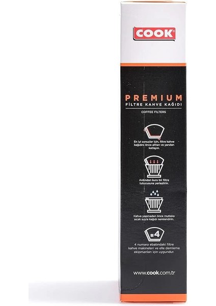 Premium Filtre Kahve Kağıdı - Ebat 4, 80 Adet fırsatları