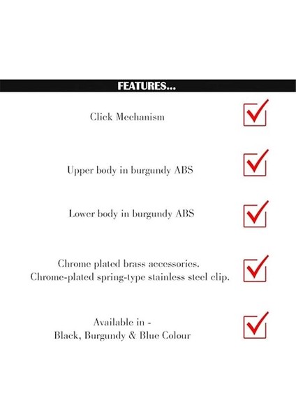 Vintage 52 Versatil Kalem Bordo