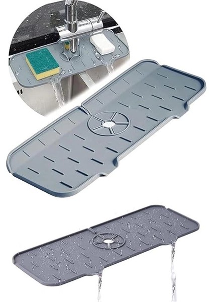 Musluk Emici Mat, Silikon Katlanabilir Musluk Sıçrama Koruması Lavabo Damlama Matı Su Tutucu modelleri