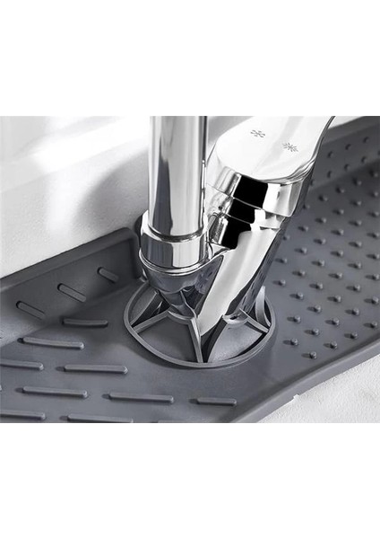 Musluk Emici Mat, Silikon Katlanabilir Musluk Sıçrama Koruması Lavabo Damlama Matı Su Tutucu indirimleri