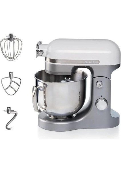 Moderna Mutfak Şefi Beyaz Gri 1589/01 - Döküm Gövde, Planet Mikser Yoğurma Makinesi, 1600