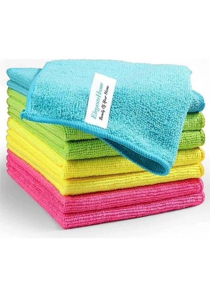 Mikrofiber Temizlik Bezi 8'li Çok Amaçlı Iz Bırakmaz Ilbays Temizlik Bez - Renkli Oto Kurulama