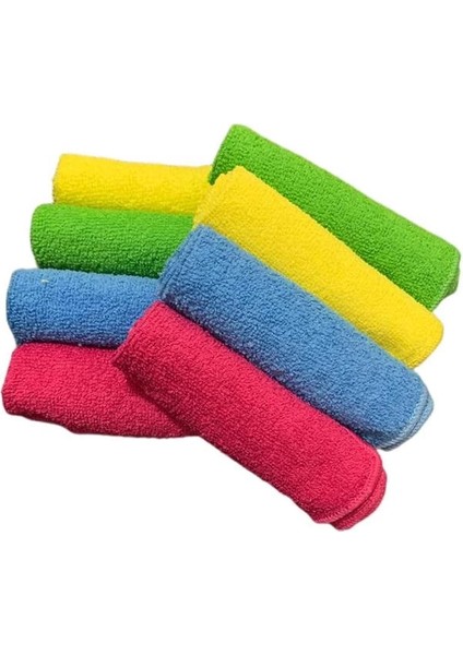 Mikrofiber Temizlik Bezi 8'li Çok Amaçlı Iz Bırakmaz Ilbays Temizlik Bez - Renkli Oto Kurulama