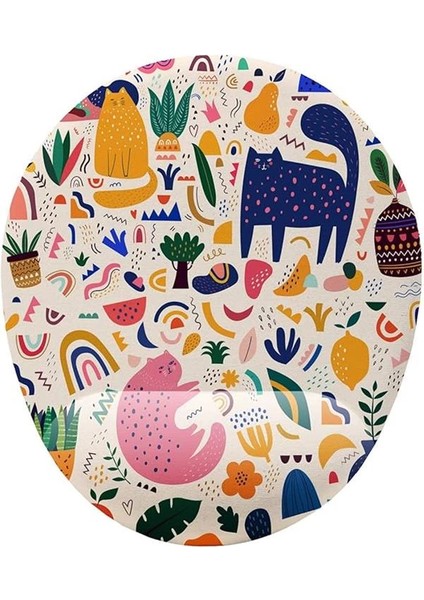 Kedili Tasarım Bilek Destekli Mouse Pad