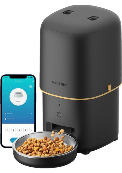 PF02 Akıllı Otomatik Kedi Mama Kabı , Tuya App-Wifi Uzaktan Kontrol, 4lt Hazne, Metal Kase