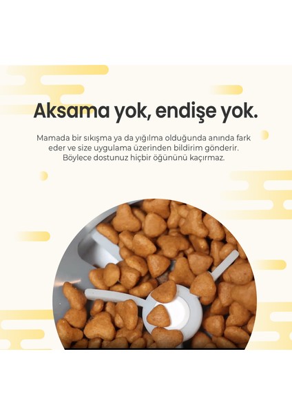 PF02 Akıllı Otomatik Kedi Mama Kabı , Tuya App-Wifi Uzaktan Kontrol, 4lt Hazne, Metal Kase
