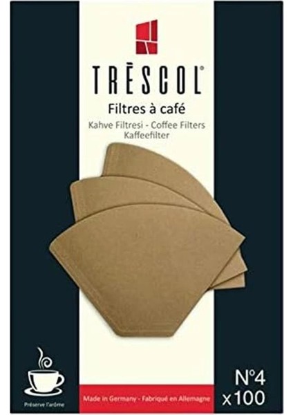 Kahve Filtresi, Naturel Kağıt, 4 Numara, Büyük Boy, 100'LÜ Paket fiyatları