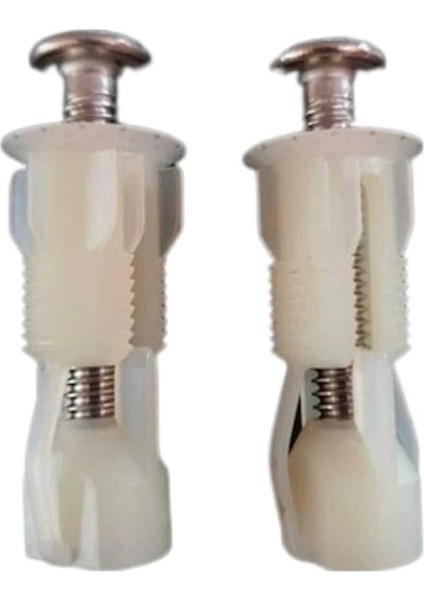 2 Adet Klozet Kapağı Genleşme Vidası, Wc Oturağı, Sabitleme Vidaları, Dübel Seti, Tuvalet Oturağı