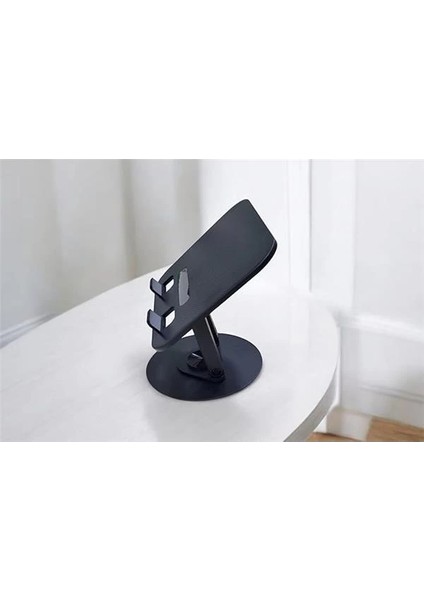 360 Derece Sonsuz Pozisyonda Dönebilen Katlanabilir Metal Alaşımlı Yükseklik ve Açı Ayarlı