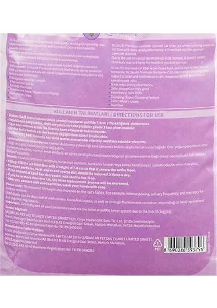 Dr.sacchi Lavanta Kokulu Bentonit Kedi Kumu 10 Lt indirimleri