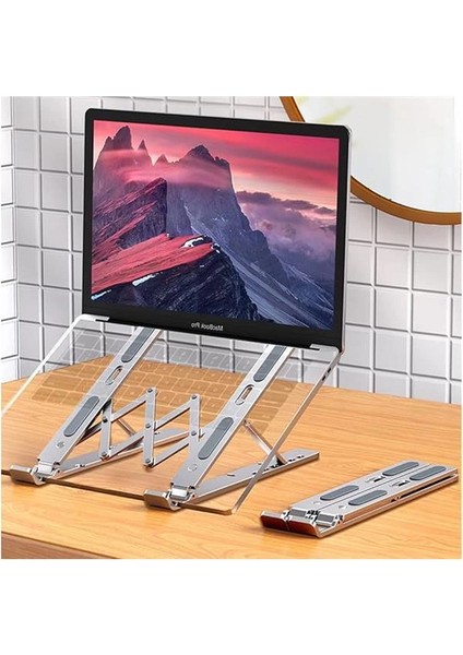 Notebook Standı 2in1 Katlanabilir Taşınabilir Folding Alüminyum Dizüstü Bilgisayar Standı modelleri