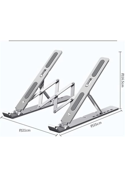 Notebook Standı 2in1 Katlanabilir Taşınabilir Folding Alüminyum Dizüstü Bilgisayar Standı