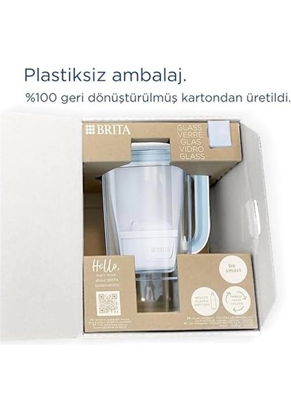 Cam Su Arıtma Sürahisi 1x Maxtra Pro All-In-1 Filtreli - Açık Mavi 2,5 Lt