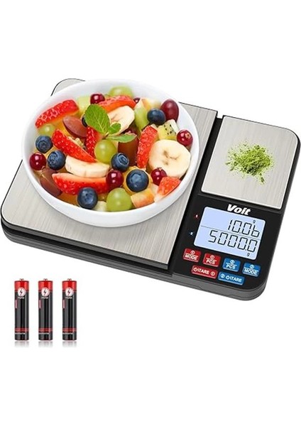 SC21 Hassas Mutfak Terazisi-Lcd Ekranlı Dijital Tartı-Paslanmaz Çelik Mutfak Ölçüm Tartısı