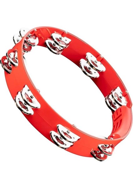 Meinl Percussion Percussion HTT10R Stainless Steel Jingle 2-Rows 10 Inç Tour Tamburin (Kırmızı)