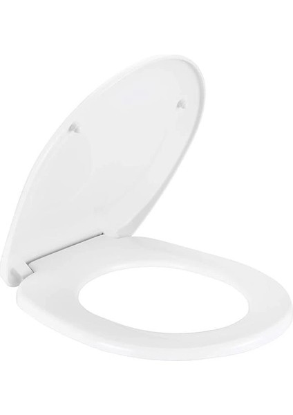 S20 Round Klozet Kapağı 109-003-909, Yavaş Kapanır, Kolay Sök-Tak, Oval, Beyaz, Alttan Sıkmalı