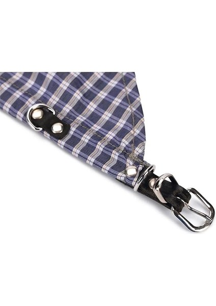 Deri Bandanalı Köpek Boyun Tasması, 37CM, Mavi fiyatları