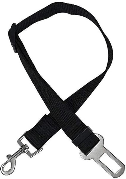 Evcil Hayvan Araç Emniyet Kemeri Kedi Köpek Seyahat Araba Oto Tasması Siyah Tek Ebat