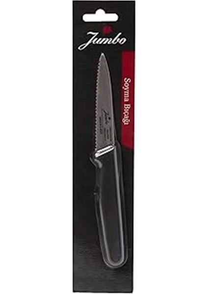 Practico Black Tırtıklı Soyma Bıçağı - 9cm