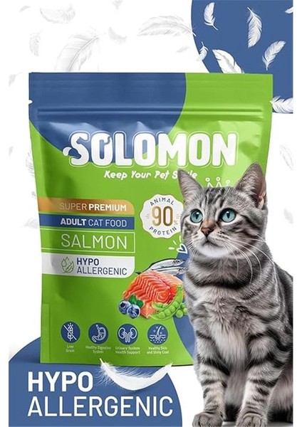 Yetişkin Somon'lu Süper Premium 1,5 kg Somonlu Kedi Maması - Hipoalerjenik - Düşük Tahıllı - Yüksek fırsatları