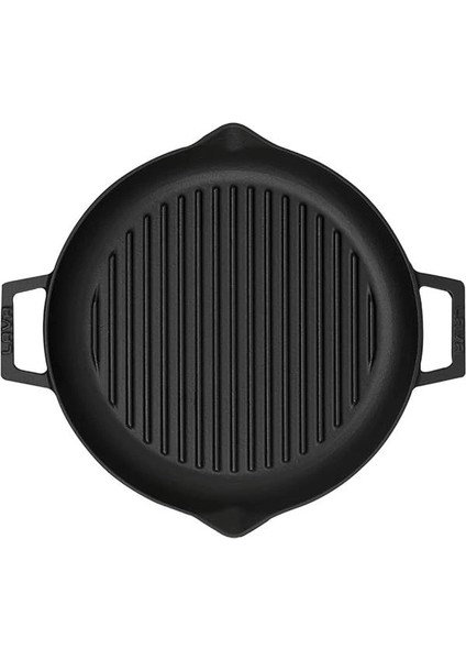 Döküm Yuvarlak Izgara Tava, Metal Kulplu, 26CM, Siyah fiyatları