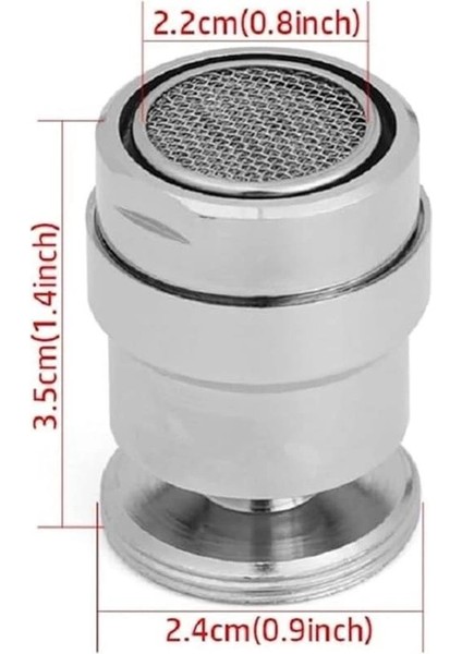 Filtreli Musluk Ucu 360 Oynar Başlıklı Su Tasarruflu Dış Dişli Perlatör fiyatları