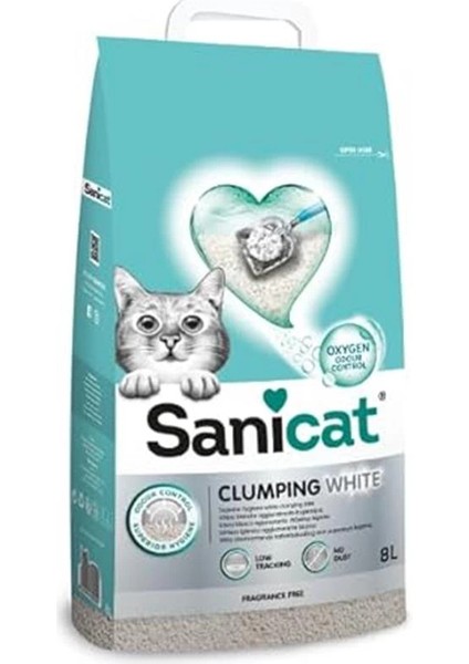 Clumping White Topaklanan Kedi Kumu (Kokusuz) 8l