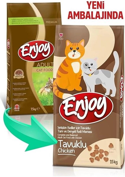 Kuru Kedi Maması, Tavuklu, Yetişkin, 15 kg Kahverengi fiyatları
