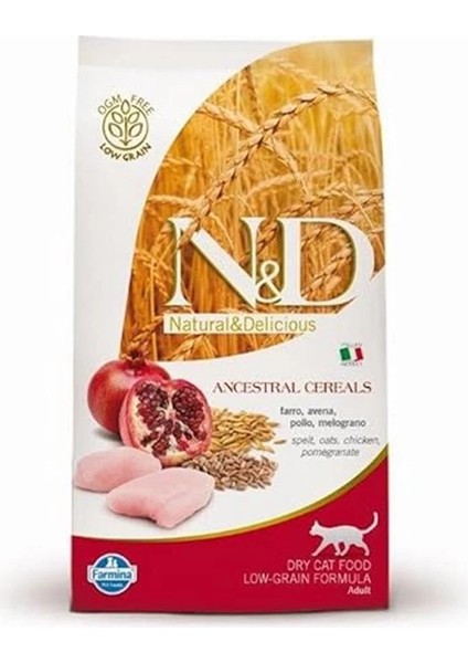 N&d Ancestral Grain Kedi Tavuk, Kılçıksız Buğday, Yulaf & Nar Yetişkin 1.5 kg fiyatları