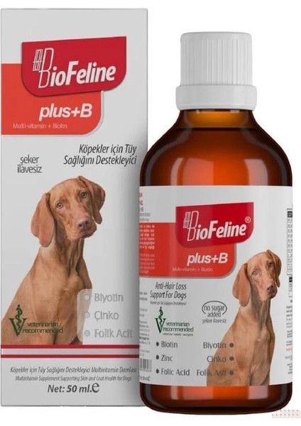 Köpekler Için Plus B Damla 50ML ve Tüy Dökülmesini Engelleyici Biotinli Tüy Sağlığı