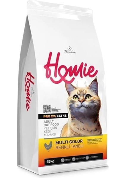 Multi Color Tavuklu Yetişkin Kedi Maması 15 kg