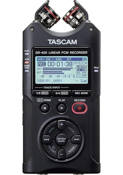 DR-40X Taşınabilir Dört Parçalı Ses Kaydedici ve USB Arayüzü
