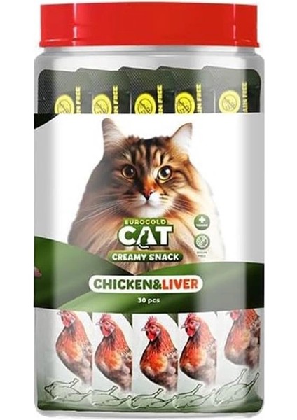 Cat Sıvı Kedi Ödülü Tavuk - Ciğer 30X15 gr