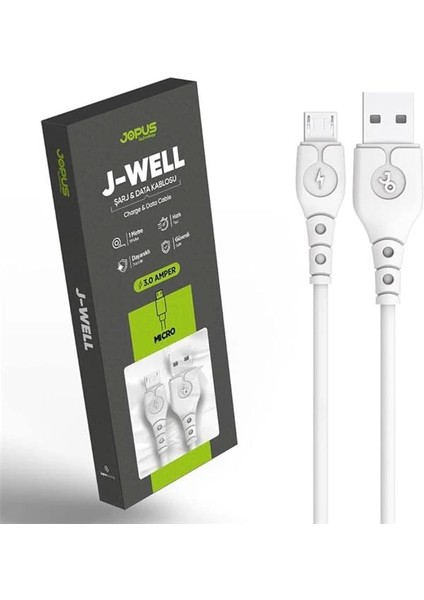 Universal Micro Data Kablosu Jo-Dk9 J-Well, Beyaz, 1mt