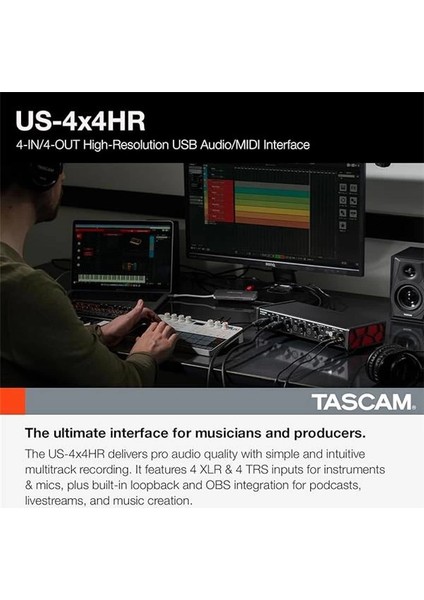 US-4X4HR 192 Khz Yüksek Çözünürlüklü USB Ses Kartı 4 Giriş 4 Çıkış fiyatları
