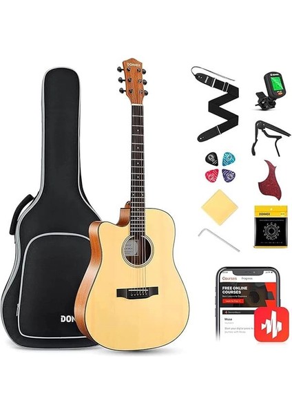 Dag-1cl Solak Akustik Gitar Paketi (Natural)