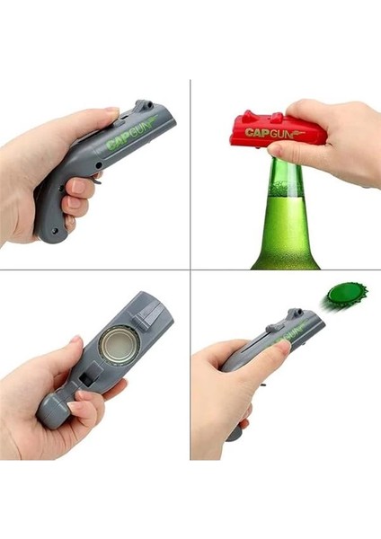 Cap Gun Fırlatma Özellikli Atış Yapabilen Gazoz Kapağı Açıcı
