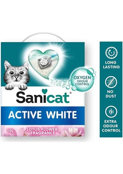 Active White Lotus Çiçeği Topaklanan Kedi Kumu 6l modelleri