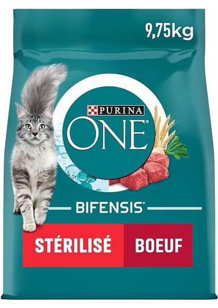 Kısırlaştırılmış Kediler Için Sığır Etli Kuru Kedi Maması 9,75 kg