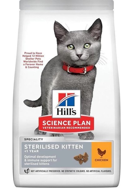 Hill’s Science Plan Sterilised Kitten Tavuklu Kısırlaştırılmış Yavru Kedi Maması