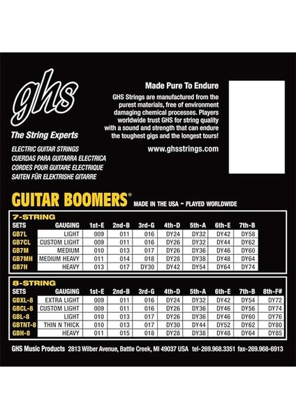 Gbcl-8 Set Elektro Gitar Telleri, Altın fiyatları