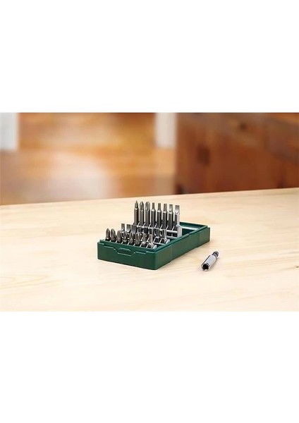 Professional Accessories X/line Mini 25 Parça Vidalama Seti, Plastik Kutu, Yeşil